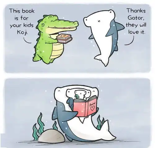 周末漫画可爱小鳄鱼第七弹最美好的事,就是有你在身边
