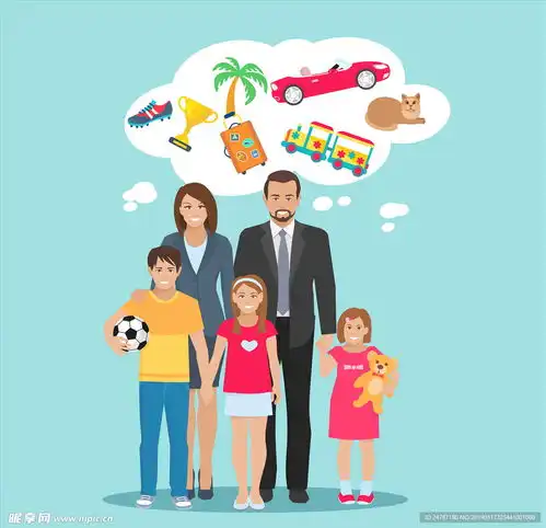一家五口设计图生活人物
