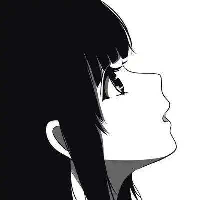 2023最新黑白简单动漫情侣头像
