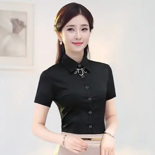 衬衫女长袖春秋季韩版女装修身职业装正装新款工作服白色衬衣女ol
