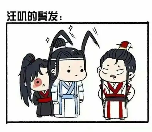 魔道祖师蓝忘机的发型变化,羡羡被欺负时,汪叽电他
