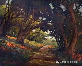 大众艺术网调性主义者捕捉到的闪烁光芒美国女画家janschmuckal风景油画作品
