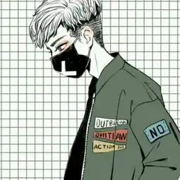 戴口罩的男生头像动漫侧面帅气男生戴口罩图片
