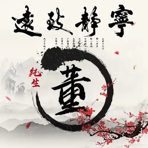 唯美古风藏头诗微信头像,宁静致远水墨风签名头像,请查收
