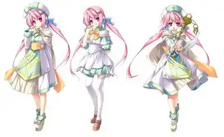 求四个动漫女生的全身图
