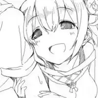 女孩头像素描图片黑白色可爱动画素描女孩
