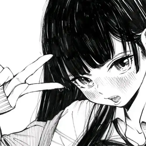 手机壁纸女生头像黑白漫头by伽码盐泽2021年10月17日
