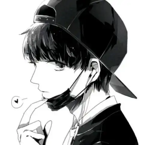 黑色动漫男生头像越多越好记得以前一张戴帽子的
