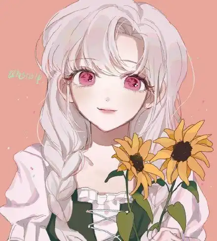 插画风萌妹头像少女会老,少女心不会
