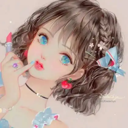 动漫女孩头像呆萌可爱,好想再挽留再保存不分分享来
