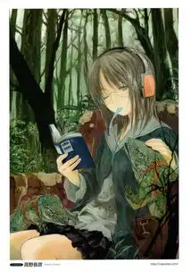 求卡通带耳机图
