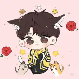 171125易烊千玺生日q版头像超级可爱无敌甜
