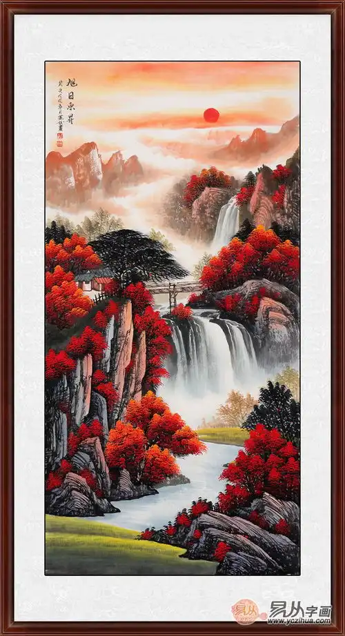 软装装饰画搭配技巧,山水画为你打造一室怡然家居
