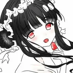 黑白动漫女生丧系头像
