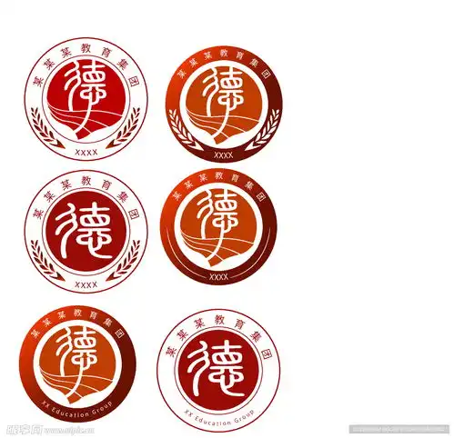 教育学院行业商标logo设计图图标按钮web界面设计
