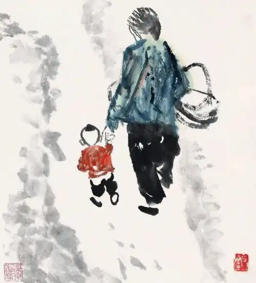 写意画里的母爱,好暖心
