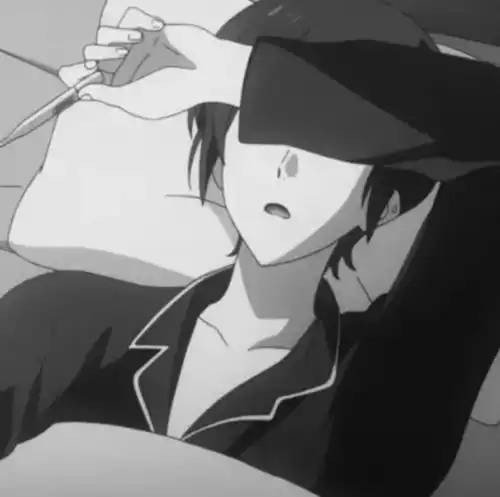 丧系动漫男生头像
