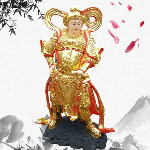 韦陀菩萨神像站像贤劫千佛中佛教中的神行太保护法天神韦陀天尊佛像

