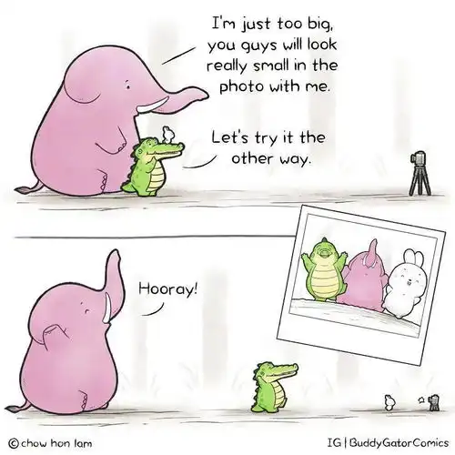 15张小鳄鱼英文治愈系漫画一切都会好起来的
