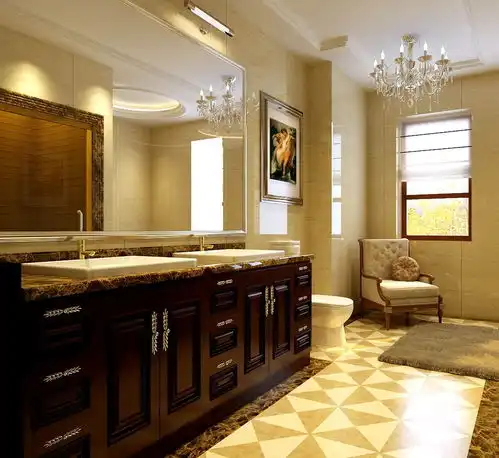 汇锦城123平米欧式风格装修效果图
