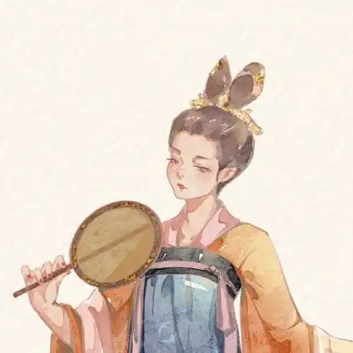 头像古风插画女生头像
