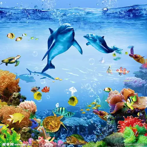 海底世界设计图室内广告设计
