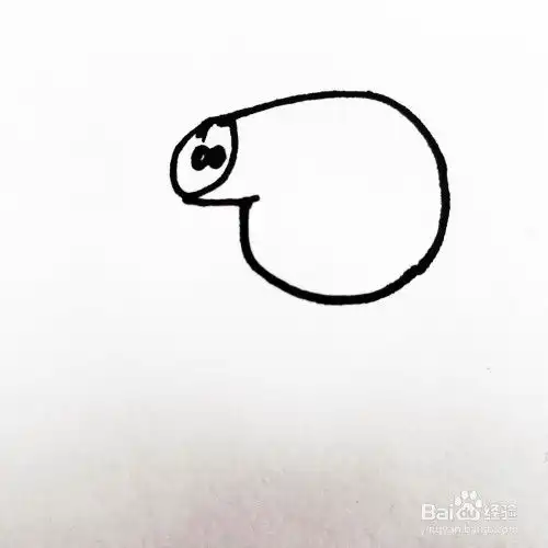 如何来画一只扫地的佩奇爸爸简笔画呢
