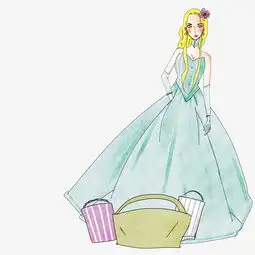 手绘欧美风唯美公主女孩插画图片素材其他格式下载动漫人物大全
