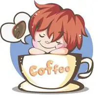 动漫男生喝咖啡头像微信头像图片大全

