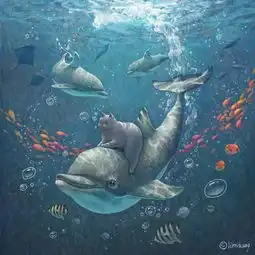 治愈插画喵星人的惬意小生活
