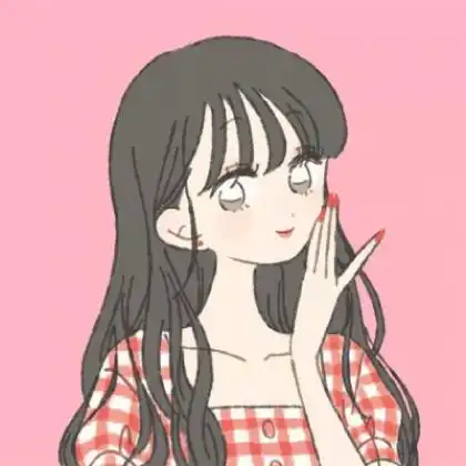 手绘可爱女孩头像,卡哇伊也适合闺蜜使用的
