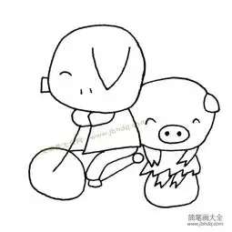 猪爸爸骑车带小猪
