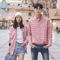 图片情侣头像格子衬衫微信头像图片大全
