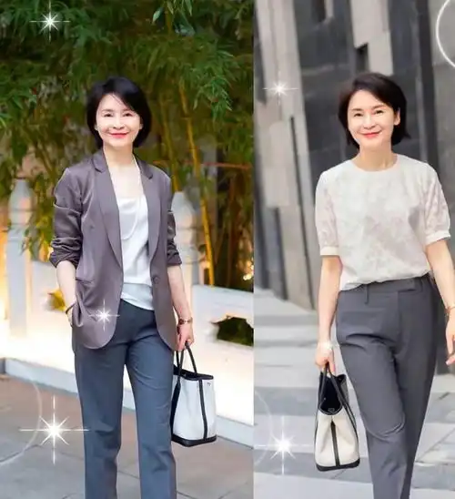 50岁的女人穿衣不要太老气学习美女这样穿时髦又显高级
