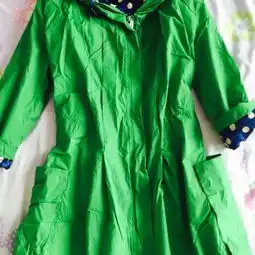 女风衣绿色m防晒衣可交换长款
