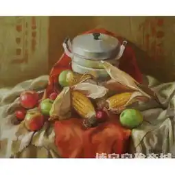 折兰人折兰人折建刚有玉米的静物类别静物油画j中国书画服务中心
