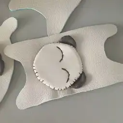 手工布艺猫和鱼情侣钥匙包

