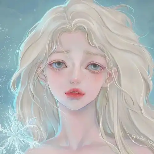 甜美女生手绘头像先遇见自己再遇见别人
