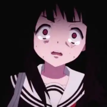 黑白二次元女生微信头像

