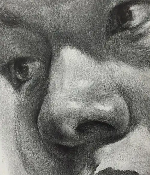 万松岭素描教程美术联考素描头像高分卷得分解析
