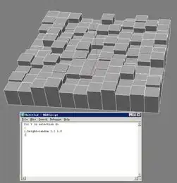 3dmax如何做这样随机的凹凸不平的方块
