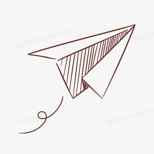 手绘卡通线稿纸飞机元素png图片素材免费下载飞机png30003000像素
