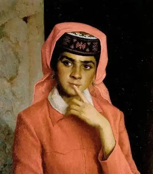 央美老院长靳尚谊笔下的东方美女作品
