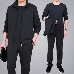 适合中老年的休闲套装,加肥加大的码数,可供不同身材的型男挑选
