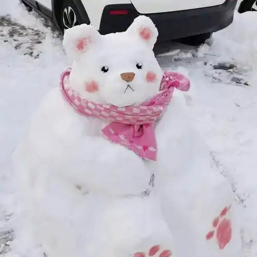 堆雪人啦背景图
