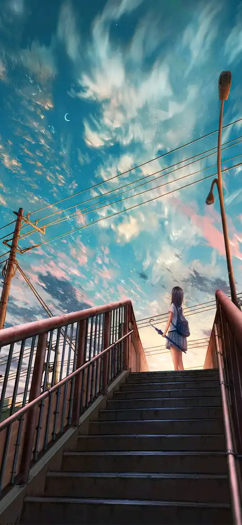 唯美画风的二次元动漫风景壁纸
