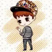 鹿晗卡通头像呆萌鹿晗爱你一万年
