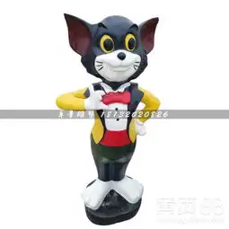 猫和老鼠汤姆雕塑,卡通动物雕塑