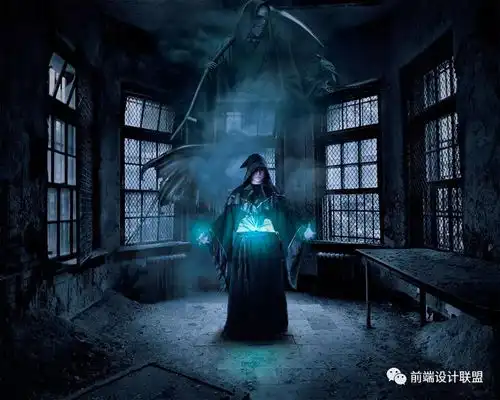 合成冷色黑暗恐怖魔法师图片的ps教程
