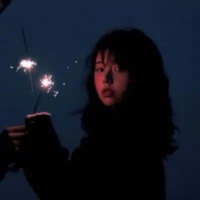 情头蓝色系情侣头像
